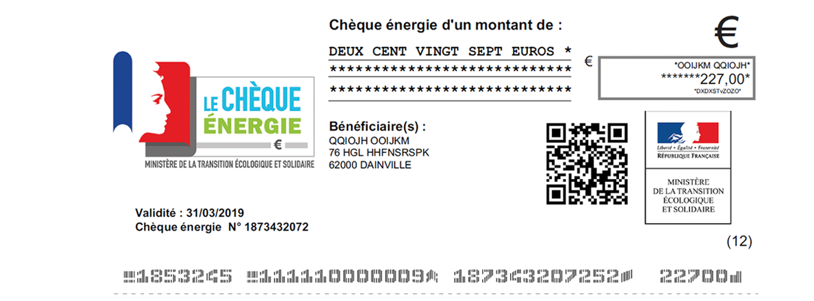 Information chèque énergie